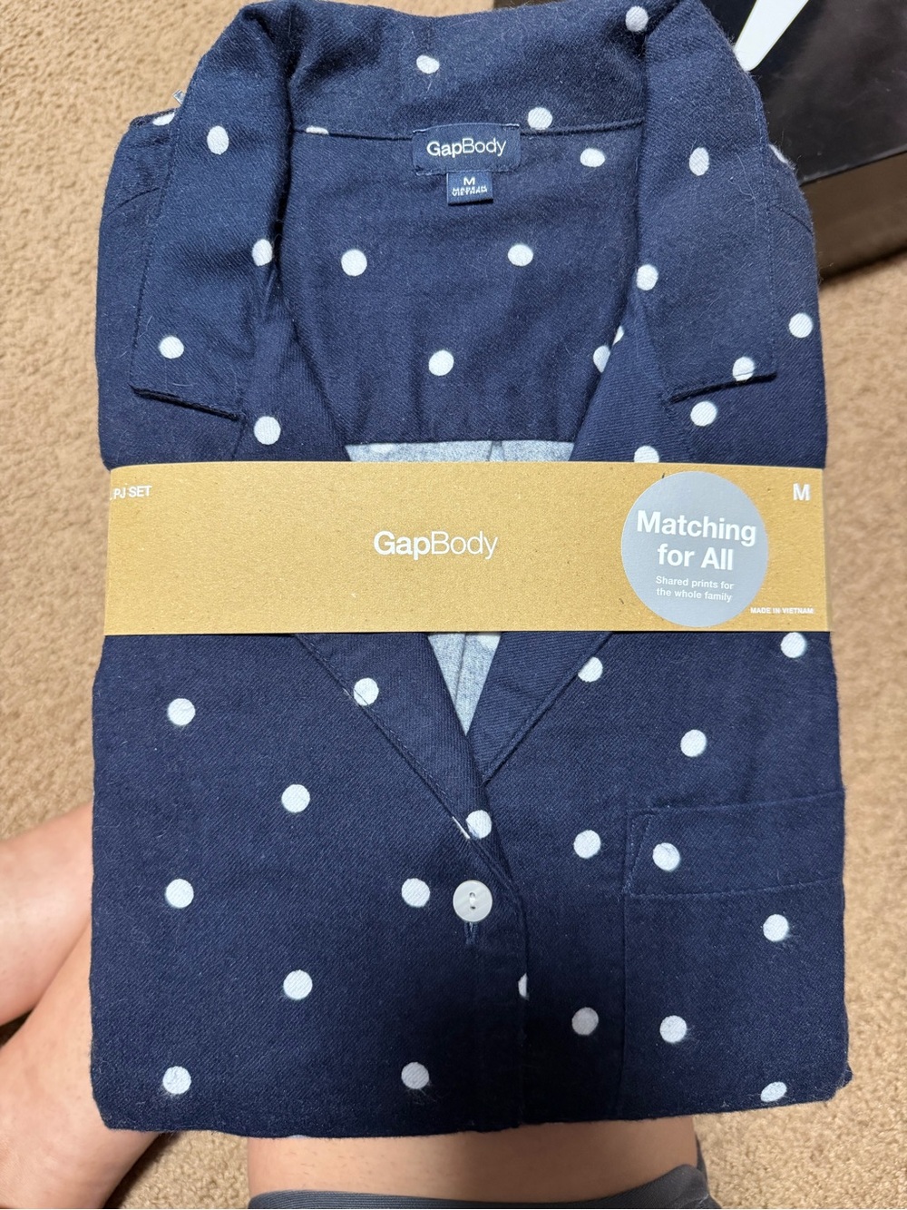 GAP Navy Blue Polka Dot Pajama Top - GapBody